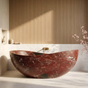Red Marble Bathtub in Rosso Lepanto - Image 1