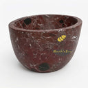Marble soaking tub in Rosso Lepanto - Image 4