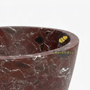 Marble soaking tub in Rosso Lepanto - Image 6
