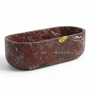 Solid Marble bathtub in Rosso Lepanto - Image 3