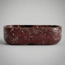 Solid Marble bathtub in Rosso Lepanto - Image 1