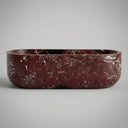 Solid Marble bathtub in Rosso Lepanto - Image 1