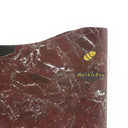 Marble soaking tub in Rosso Lepanto - Image 5