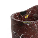 Marble soaking tub in Rosso Lepanto - Image 3