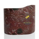 Marble soaking tub in Rosso Lepanto - Image 4