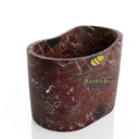 Marble soaking tub in Rosso Lepanto - Image 7