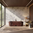 Solid Marble bathtub in Rosso Lepanto - Image 1