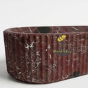 Solid Marble bathtub in Rosso Lepanto - Image 4