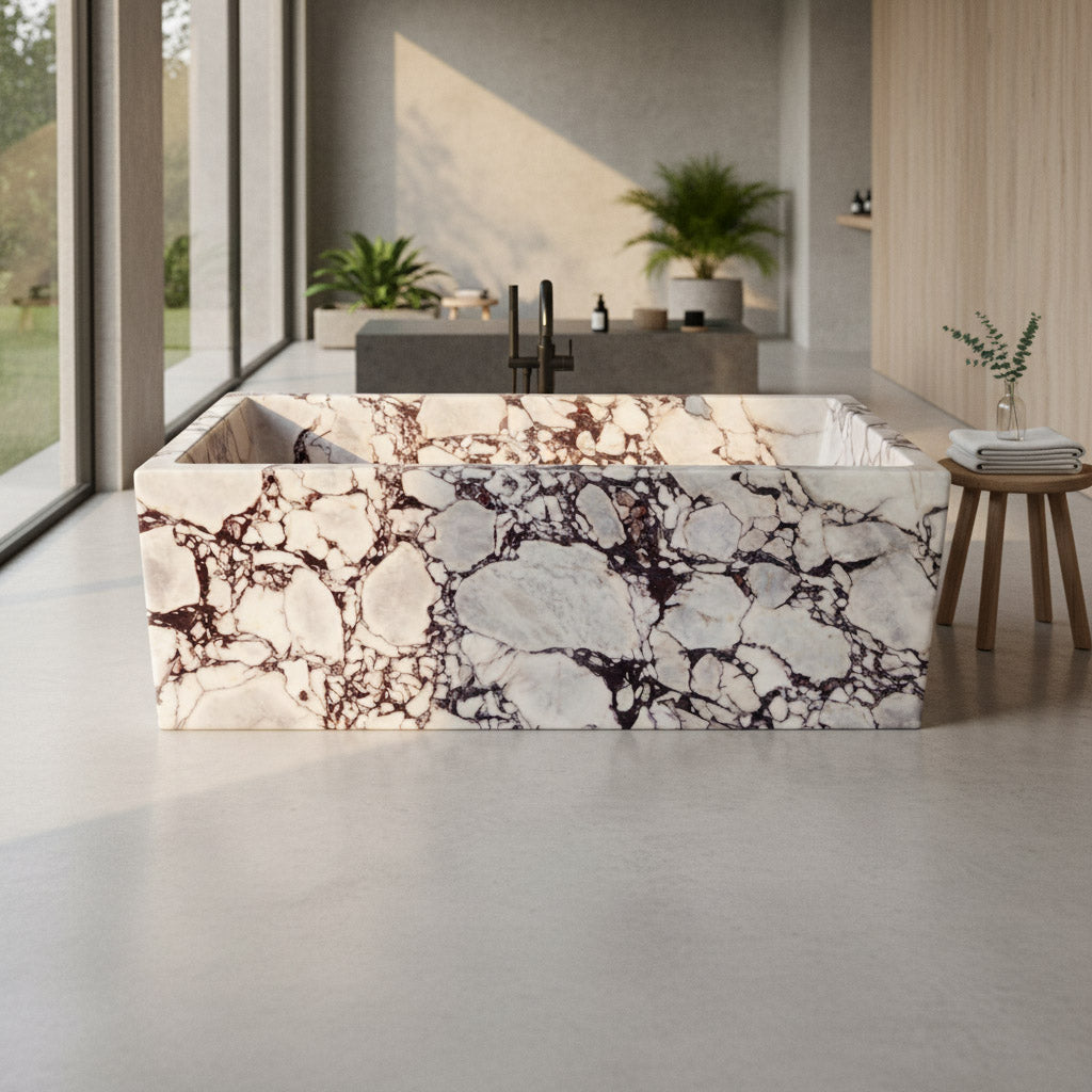 Luxury Marble bathtub | Calacatta Viola | MarbleBee – Marblebee
