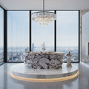 Marble tub in Calacatta viola - Image 2