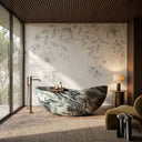 Marble bathroom tub in Cipollino Ondulato - Image 1