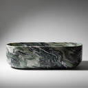 Marble bath tub in Rosso Luana - Image 2