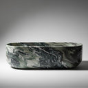 Marble bath tub in Rosso Luana - Image 2