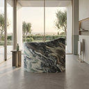 Marble tub in Rosso Luana - Image 1
