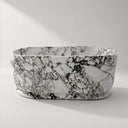 Natural stone bathtub in Calacatta Monet - Image 3