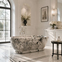 Stone bathtub in Calacatta Monet - Image 1