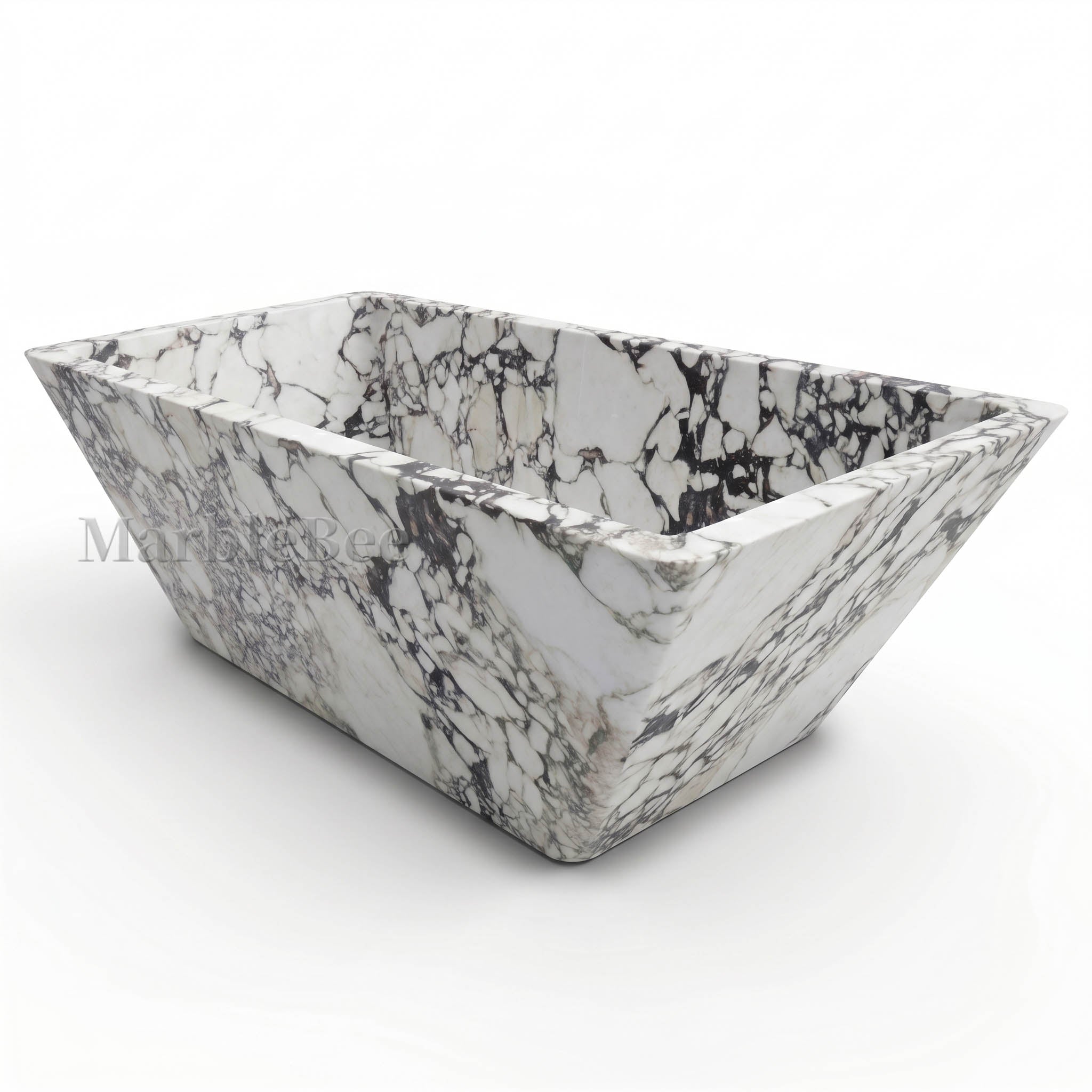 Freestanding marble tub | Honed Finish | Calacatta Monet – Marblebee
