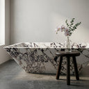 Freestanding marble tub in Calacatta Monet - Image 3