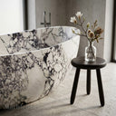Stone freestanding tub in Calacatta Monet - Image 2