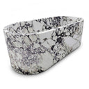 Natural stone bath in Calacatta Monet - Image 4