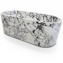 Natural stone bath in Calacatta Monet - Image 5