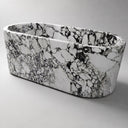 Natural stone bath in Calacatta Monet - Image 3