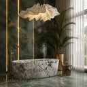Natural stone bath in Calacatta Monet - Image 1