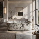 Marble tub in Calacatta Monet - Image 5