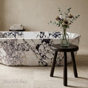 Natural stone bathtub in Calacatta Monet - Image 3