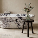 Natural stone bathtub in Calacatta Monet - Image 3