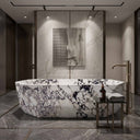 Natural stone bathtub in Calacatta Monet - Image 2