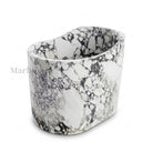 Stone freestanding tub in Calacatta Monet - Image 5