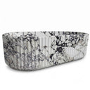 Natural stone bath in Calacatta Monet - Image 5
