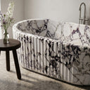 Natural stone bath in Calacatta Monet - Image 3