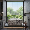 Natural stone bath in Calacatta Monet - Image 2