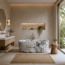 White marble bathtub in Calacatta Monet - Image 2