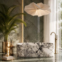 Freestanding marble tub in Calacatta Monet - Image 1