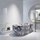 Freestanding marble tub in Calacatta Monet - Image 3