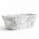 Stone freestanding tub in Calacatta White Marble - Image 3