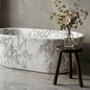 Stone freestanding tub in Calacatta White Marble - Image 4