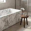 Natural stone bath in Calacatta White Marble - Image 4