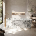 Natural stone bath in Calacatta White Marble - Image 6