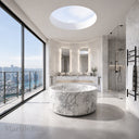 Marble bathtub in Calacatta White Marble - Image 1