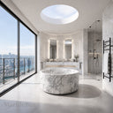 Marble bathtub in Calacatta White Marble - Image 1