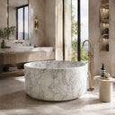 Marble bathtub in Calacatta White Marble - Image 4