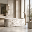 Marble bath in Calacatta White Marble - Image 1