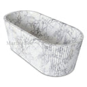 Marble tub in Calacatta White Marble - Image 3