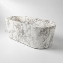 Marble tub in Calacatta White Marble - Image 4
