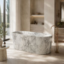 Marble tub in Calacatta White Marble - Image 1