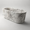 Marble tub in Calacatta White Marble - Image 6